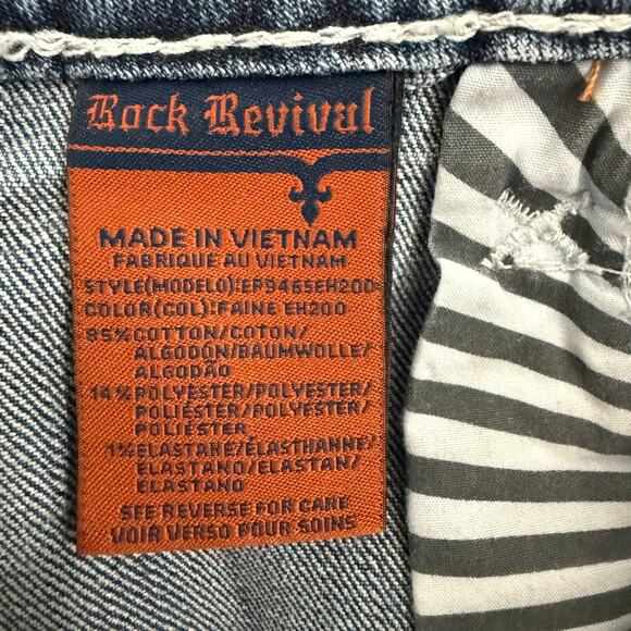 Rock Revival Denim Easy Short Faine Jean Shorts Size‎ 27 - Picture 11 of 13